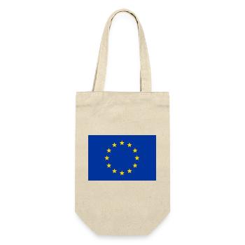 EU-Flagge - Geschenkbeutel für Flaschen - Natur - Vorne