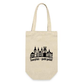 Saarpfalz Stadt Silhouette - Geschenkbeutel für Flaschen - Natur - Vorne