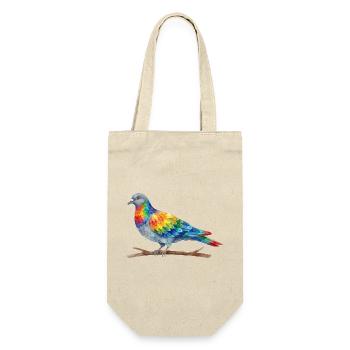 Regenbogenvogel - Geschenkbeutel für Flaschen - Natur - Vorne