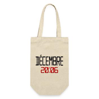 Geburtstag Dezember 2006, Französisch - Geschenkbeutel für Flaschen - Natur - Vorne