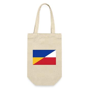 Ukraine-Polnische Flagge – Ukrainische und Polnische Einheit - Geschenkbeutel für Flaschen - Natur - Vorne