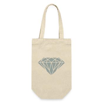 Geometrischer Diamant Linienkunst - Geschenkbeutel für Flaschen - Natur - Vorne