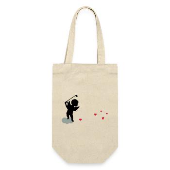 Amor with golf Club - Gift Bag for Bottles - nature - Front