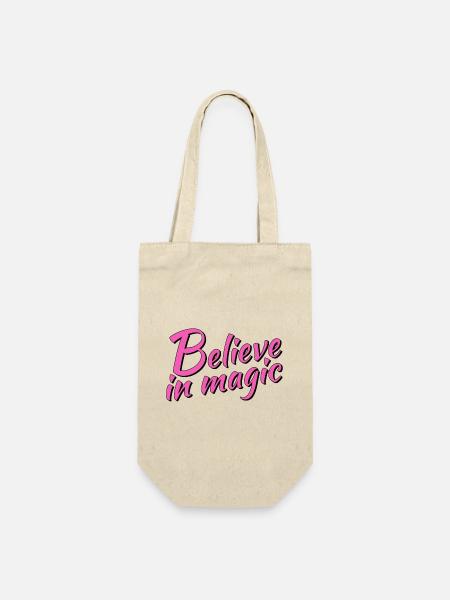 Believe in magic - Geschenkbeutel für Flaschen - Natur