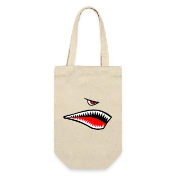 Shark face, Shark Teeth, Nose art - Gift Bag for Bottles - nature - Front