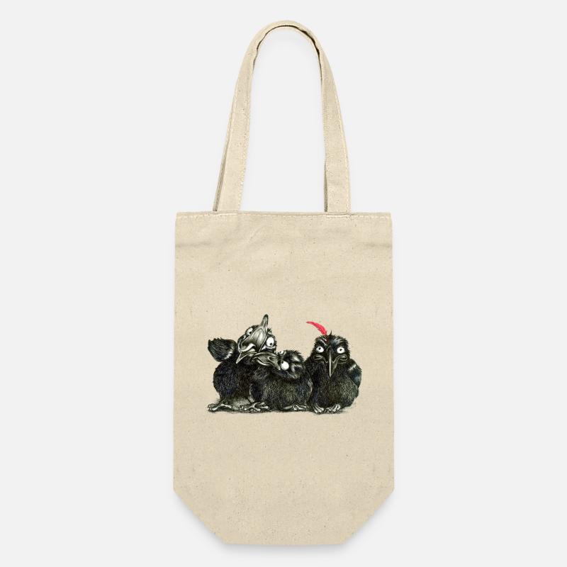 three young cheeky kraehen - Gift Bag for Bottles - nature
