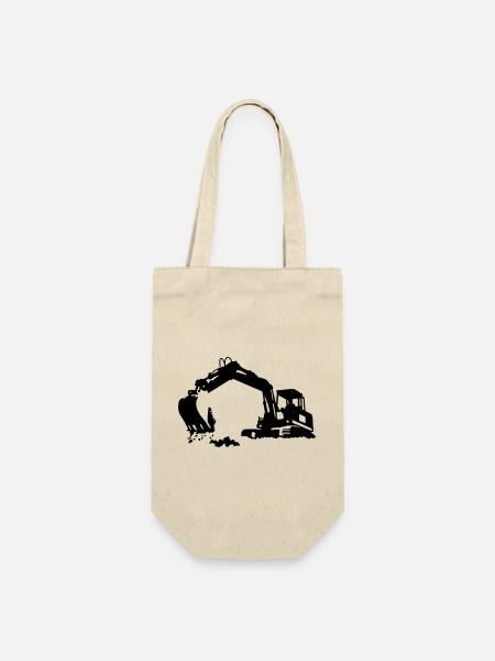 Bagger - Geschenkbeutel für Flaschen - Natur