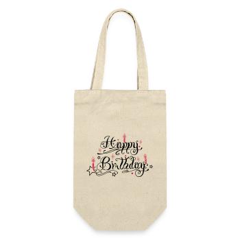 Joyeux anniversaire avec des bougies - Sac à bouteille - nature - Devant