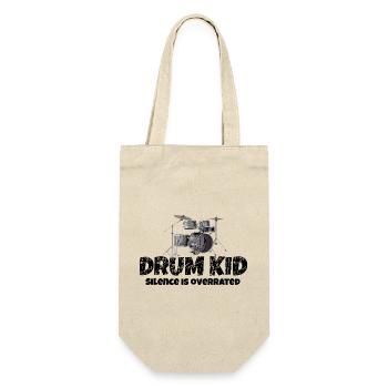 Drum Kid Kinder Schlagzeug Drums (Silence) - Geschenkbeutel für Flaschen - Natur - Vorne