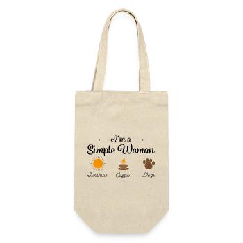 Dog woman - Gift Bag for Bottles - nature - Front