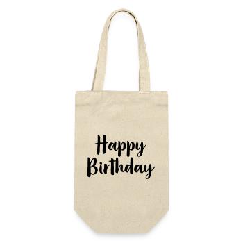 Happy Birthday - Gift Bag for Bottles - nature - Front