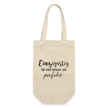 Einzigartig - Geschenkbeutel für Flaschen - Natur - Vorne