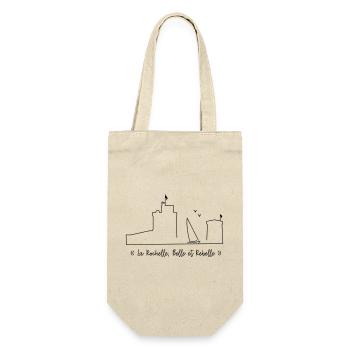 La Rochelle design noir - by Nicolas Poitevin - Sac à bouteille - nature - Devant