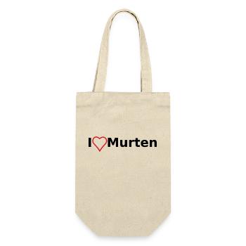 I Love Murten - Geschenkbeutel für Flaschen - Natur - Vorne
