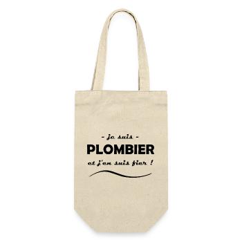 je suis plombier - Sac à bouteille - nature - Devant