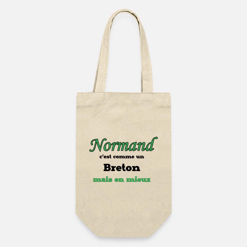 Normand Vert Élégant Script - Sac à bouteille - nature