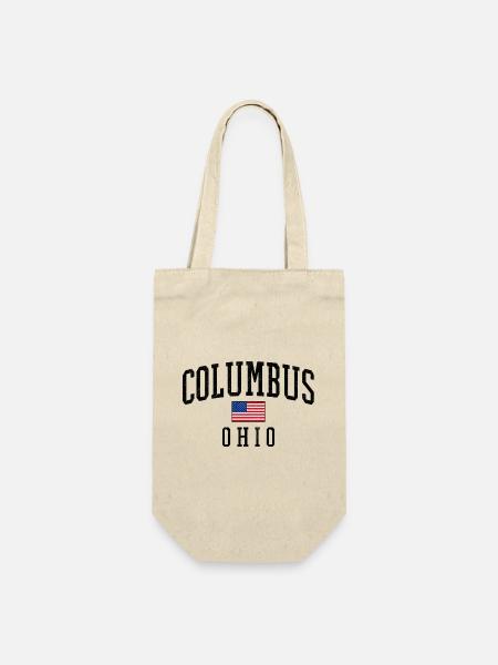 Columbus Ohio USA Flaggenmotiv - Geschenkbeutel für Flaschen - Natur