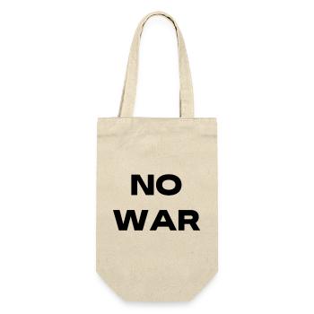 No WAR - kein Krieg - Geschenkbeutel für Flaschen - Natur - Vorne