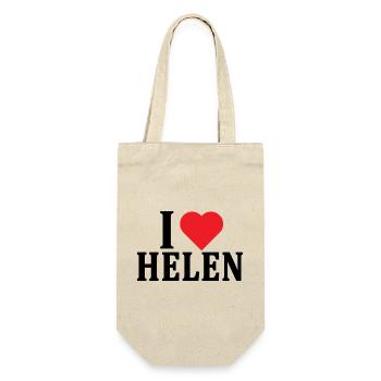 t-shirt I love Helen t-shirt gift idea - Gift Bag for Bottles - nature - Front