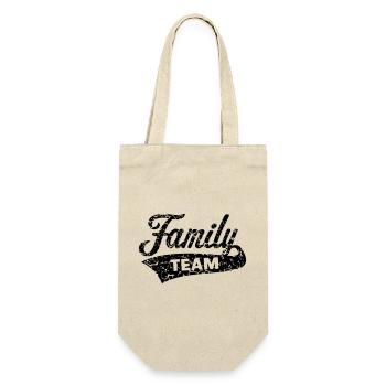Family Team (Vintage / Black) - Gift Bag for Bottles - nature - Front