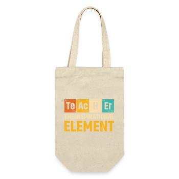 Teacher The Inspirational Element Teacher - Geschenkbeutel für Flaschen - Natur - Vorne