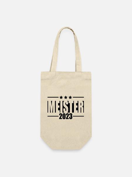 Meister 2023 Aufstiegstrikot Aufstieg 23 - Geschenkbeutel für Flaschen - Natur