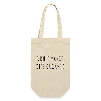 Don't Panic it's Organic - Geschenkbeutel für Flaschen - Natur - Vorne