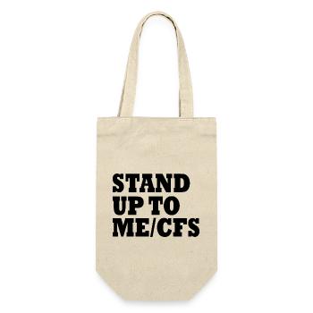 Mecfs - Stand up to me/cfs - Geschenkbeutel für Flaschen - Natur - Vorne