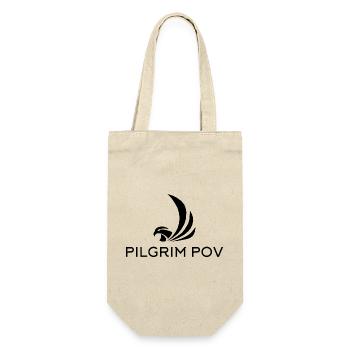 Logo noir POV de pèlerinage - Sac à bouteille - nature - Devant
