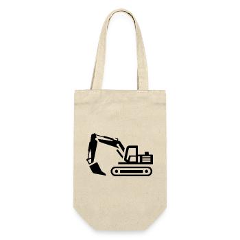 Contours d’une excavatrice : silhouette d’un opérateur d’engin de chantier - Sac à bouteille - nature - Devant