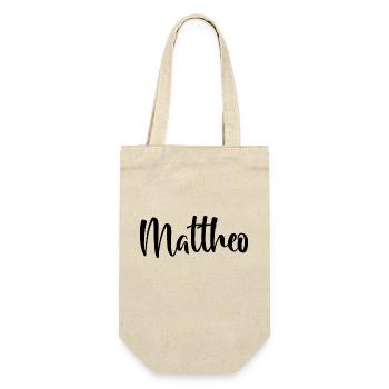 Name - Mattheo - Gift Bag for Bottles - nature - Front