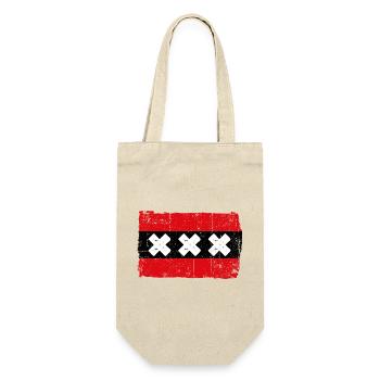 Red Stripe Flag with White Xs - Gift Bag for Bottles - nature - Front
