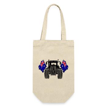 Tracteur deux drapeaux Australie - Sac à bouteille - nature - Devant