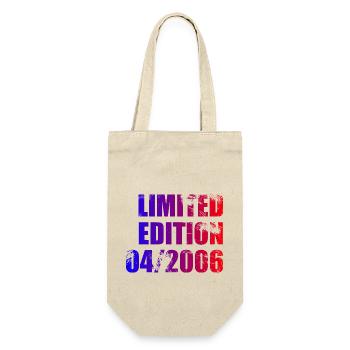 18. Geburtstag Limited Edition 04/2006 - Geschenkbeutel für Flaschen - Natur - Vorne