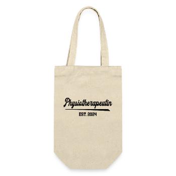 Physiotherapeutin 2024 Physio Berufsstart Therapie - Geschenkbeutel für Flaschen - Natur - Vorne