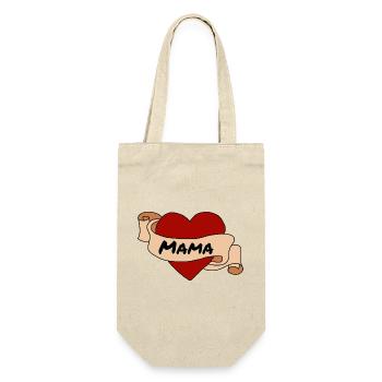 Mama - Geschenkbeutel für Flaschen - Natur - Vorne