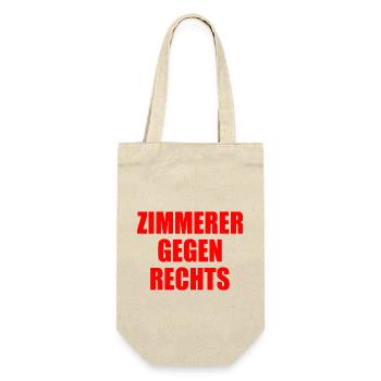 Zimmerer gegen rechts - Geschenkbeutel für Flaschen - Natur - Vorne