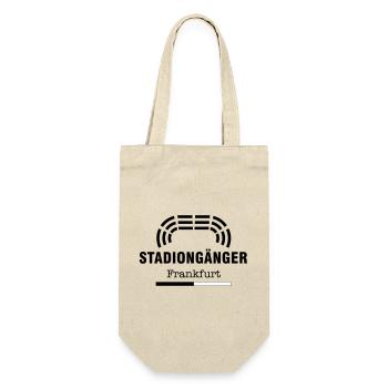 Frankfurt Stadiongänger – Geschenk Fußball Fan - Geschenkbeutel für Flaschen - Natur - Vorne