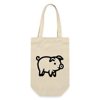 cochon - Sac à bouteille - nature - Devant