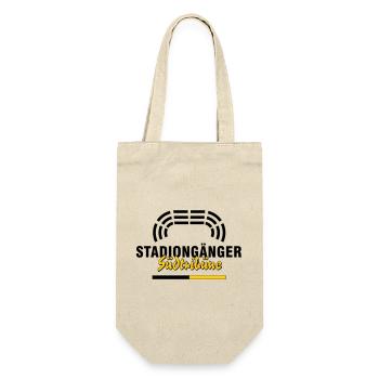 Südtribüne Dortmund Stadiongänger – Fußall Fan - Geschenkbeutel für Flaschen - Natur - Vorne
