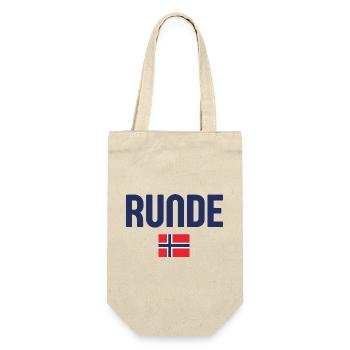 Runde Norwegen Flagge - Geschenkbeutel für Flaschen - Natur - Vorne