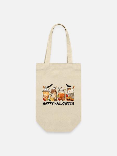 Halloween - Geschenkbeutel für Flaschen - Natur