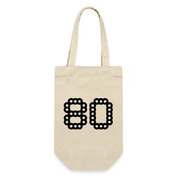 80. 80 YEARS. 80th ANNIVERSARY. 80 YEARS ANNIVERSARY. - Gift Bag for Bottles - nature - Front