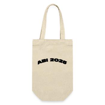 ABI 2025 – Wir lassen’s krachen! 🎉 - Geschenkbeutel für Flaschen - Natur - Vorne
