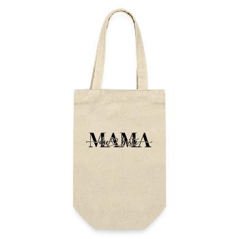 Mama die beste - Mama Tochter Sohn – Mutterta - Geschenkbeutel für Flaschen - Natur - Vorne