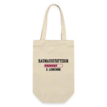 Ausbildung Raumausstatterin 2. Lehrjahr Dekorateur - Geschenkbeutel für Flaschen - Natur - Vorne