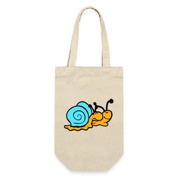 2 Schneckenhaus Schnecken Team Verliebt Freunde - Geschenkbeutel für Flaschen - Natur - Vorne