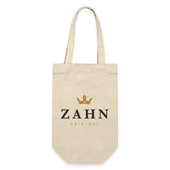 Zahn-Original-Familienlogo - Geschenkbeutel für Flaschen - Natur - Vorne