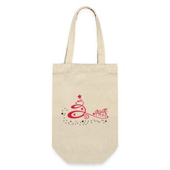 Christmas tree with stars and presents - Gift Bag for Bottles - nature - Front