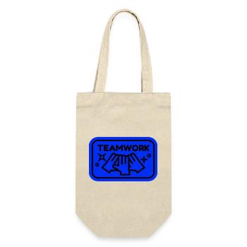 Symbol für Teamzusammenarbeit - Geschenkbeutel für Flaschen - Natur - Vorne